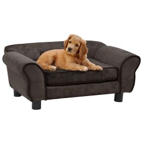 Dog Sofa Brown 28.3"x17.7"x11.8" Plush