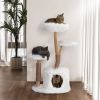 Modern Cat Tree;  Natural Branch Cat Tower;  Luxury Cat Condo;  Indoor Cat Furniture;  Kitten Cat Gift;  White