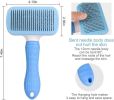 Handle Shedding Pet Dog Cat Hair Brush Grooming Trimmer Comb Self Cleaning Tool