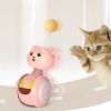 Cat Interactive Toy Feather Pet Bumbler Funny Toy Interactive Cats Toys Cat Rolling Teaser Feather Wand Toys Rotating Ball