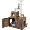 Cat Tree with Litter Box Enclosure with Cat Condo