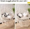 Mewoofun Cat Hammock Bed Cotton Hanging Cat Bed for Indoor Cats Sleeping Playing