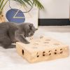 Mewoofun 8 Holes Cat Toys Interactive Whack-a-mole Solid Wood Toys for Indoor