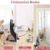 2 Cat Wand Toys with Suction Cup Double Head Interactive Cat Feather Toy 9Pcs Teaser Replacements with Bell Cats Self Playing Hanging Indoor Cat Toy