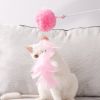 Cat Teaser Fluffyball Feather Wand Stick Funny Interactive Pet Cat Toys Pet Kitten Play Interactive Toy