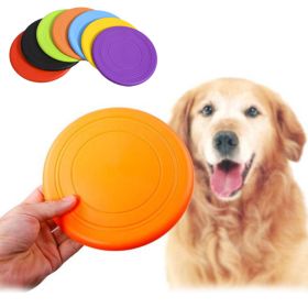 7 Colors Puppy Medium Dog Flying Disk Safety TPR Pet Interactive Toys for Large Dogs Golden Retriever Shepherd Training Supplies (Color: Red, size: Diameter 17cm)