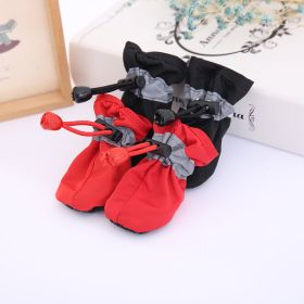 Pet Dog shoes Waterproof chihuahua Anti-slip boots zapatos para perro puppy cat socks botas sapato para cachorro chaussure chien (Color: Red, size: 6)