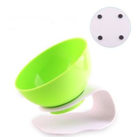 Cat Food Bowl Pet Feeding Bowl Elevated Feeder Bowl with Non-Slip Rubber Base (Color: Green)