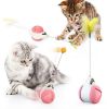 Cat Teaser Toy Feather Toy Cat Tumbler Teasing Ball with Bell Interactive Toy