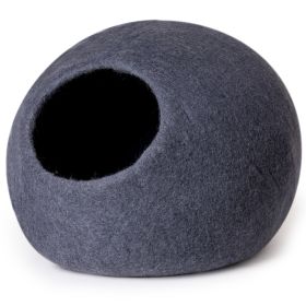 MewooFun Trendy Felt Cat Bed Cave Round Nest Wool Bed Gray for Cats and Kittens (Color: WP055)