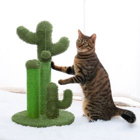 (Do Not Sell on Amazon) Cat Scratching Post Cactus Cat Scratcher Featuring with 3 Scratching Poles and Interactive Dangling Ball XH (size: L)