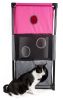 Pet Life Kitty-Square Obstacle Soft Folding Sturdy Play-Active Travel Collapsible Travel Pet Cat House Furniture