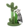 (Do Not Sell on Amazon) Cat Scratching Post Cactus Cat Scratcher Featuring with 3 Scratching Poles and Interactive Dangling Ball XH