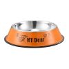 Stainless steel dog bowl; color anti-skid dog bowl; cat bowl