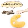 Cat Pillow, Small Pillow for Cat, Cat Blankets for Indoor, Pet Toy, Small Banana Donut Bed for Pets, Little Pillow for Cats No Heating Pad, Real Littl