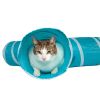 Pet Life 3-Way Kitting-Go-Seek Interactive Collapsible Passage Kitty Cat Tunnel