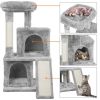 36" Cat Tree with Condo and Scratching Post Tower Kitten Activity Plush Play House Cat Nest